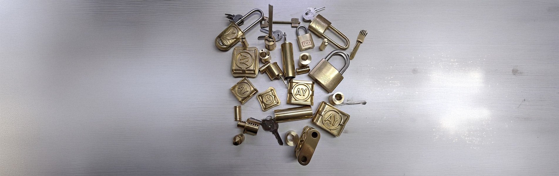Brass padlocks, cylinders and keys made by Ay Kilit